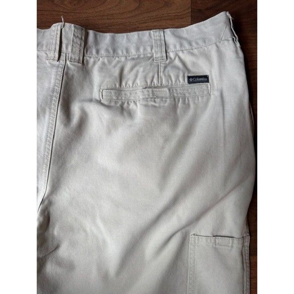Columbia Mens 6 Pocket Pants Chino Canvas 44 X 34 Tan Outdoor Hiking - Picture 7 of 9